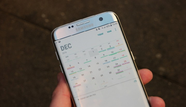 Android Nougat: Galaxy S7 va S7 Edge smartfonlarida Calendar ilovasining yangicha interfeysi