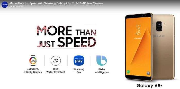 Samsung endi Galaxy A8+ reklama roligida OnePlus 6’ni mayna qildi