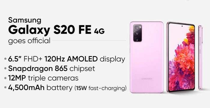Snapdragon 865 чипли смартфон 485 доллардан: Galaxy S20 FE янги версияда сотувга чиқди